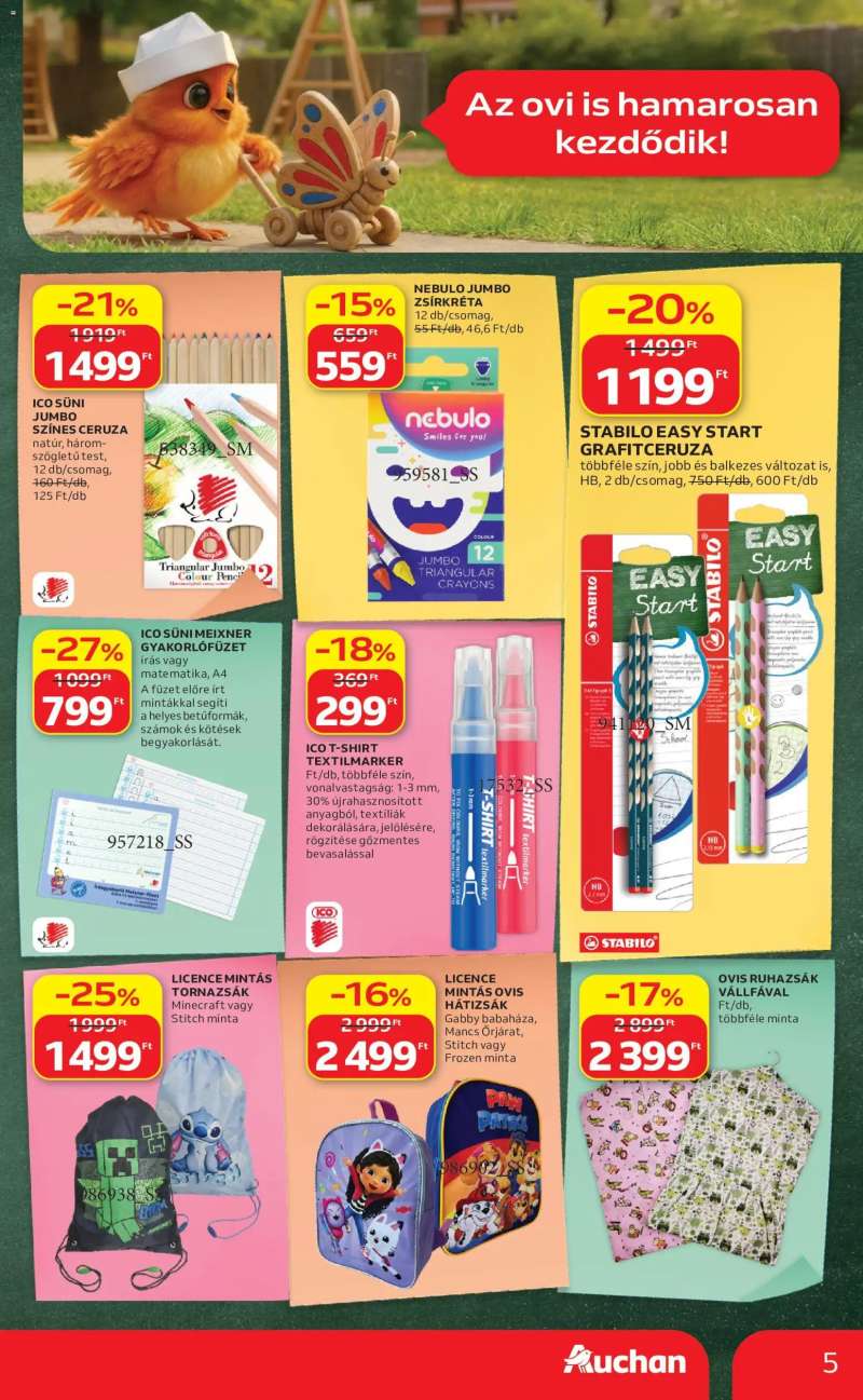 Auchan Auchan Iskolakezdési ajánlatok 5 oldal