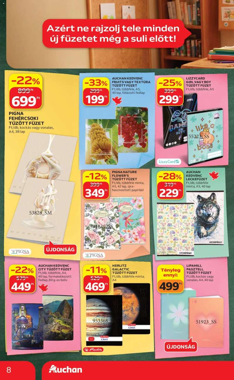 Auchan Auchan Iskolakezdési ajánlatok 8 oldal