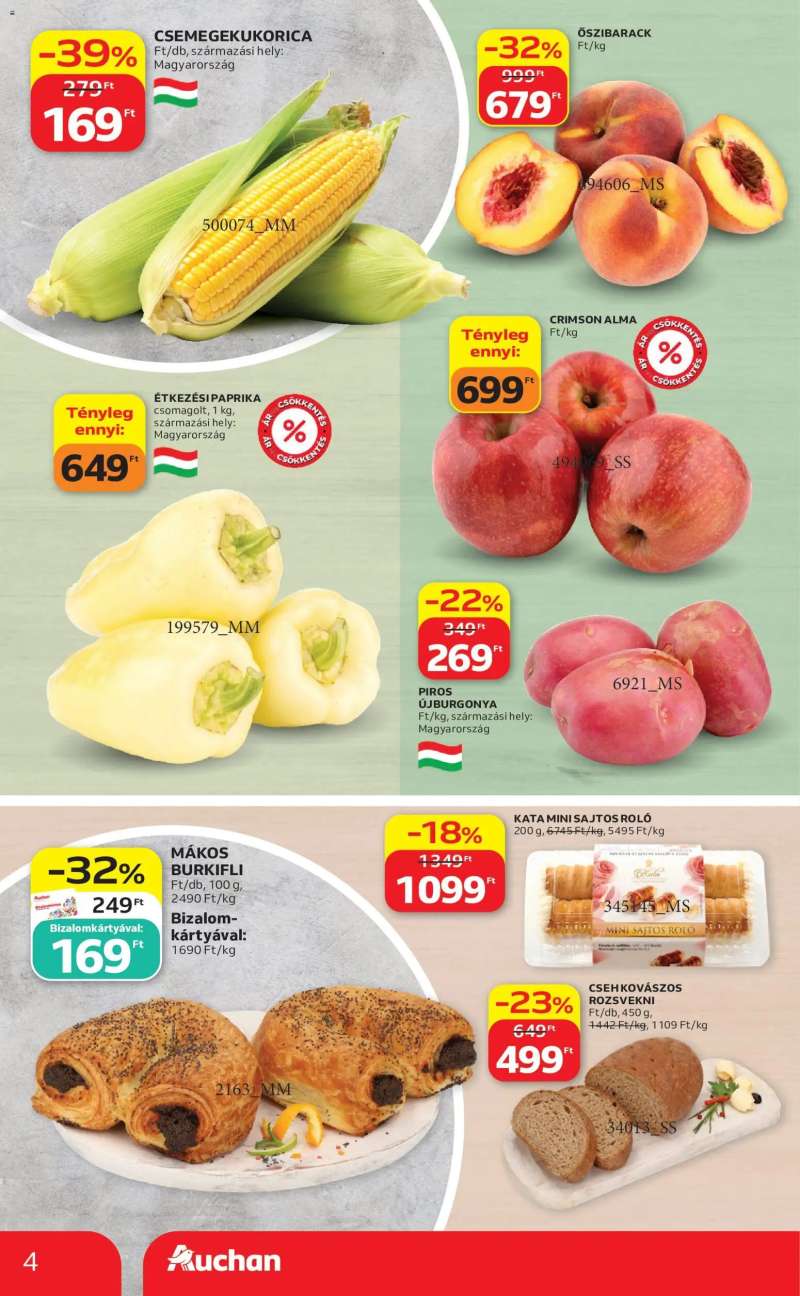 Auchan Auchan Szupermarket akciós újság 4 oldal