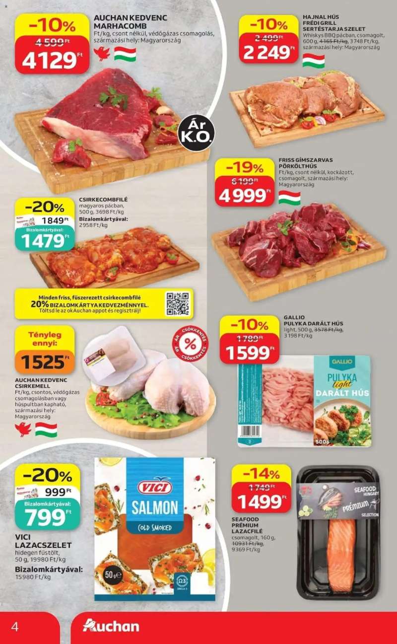 Auchan Auchan akciós újság Fót 4 oldal