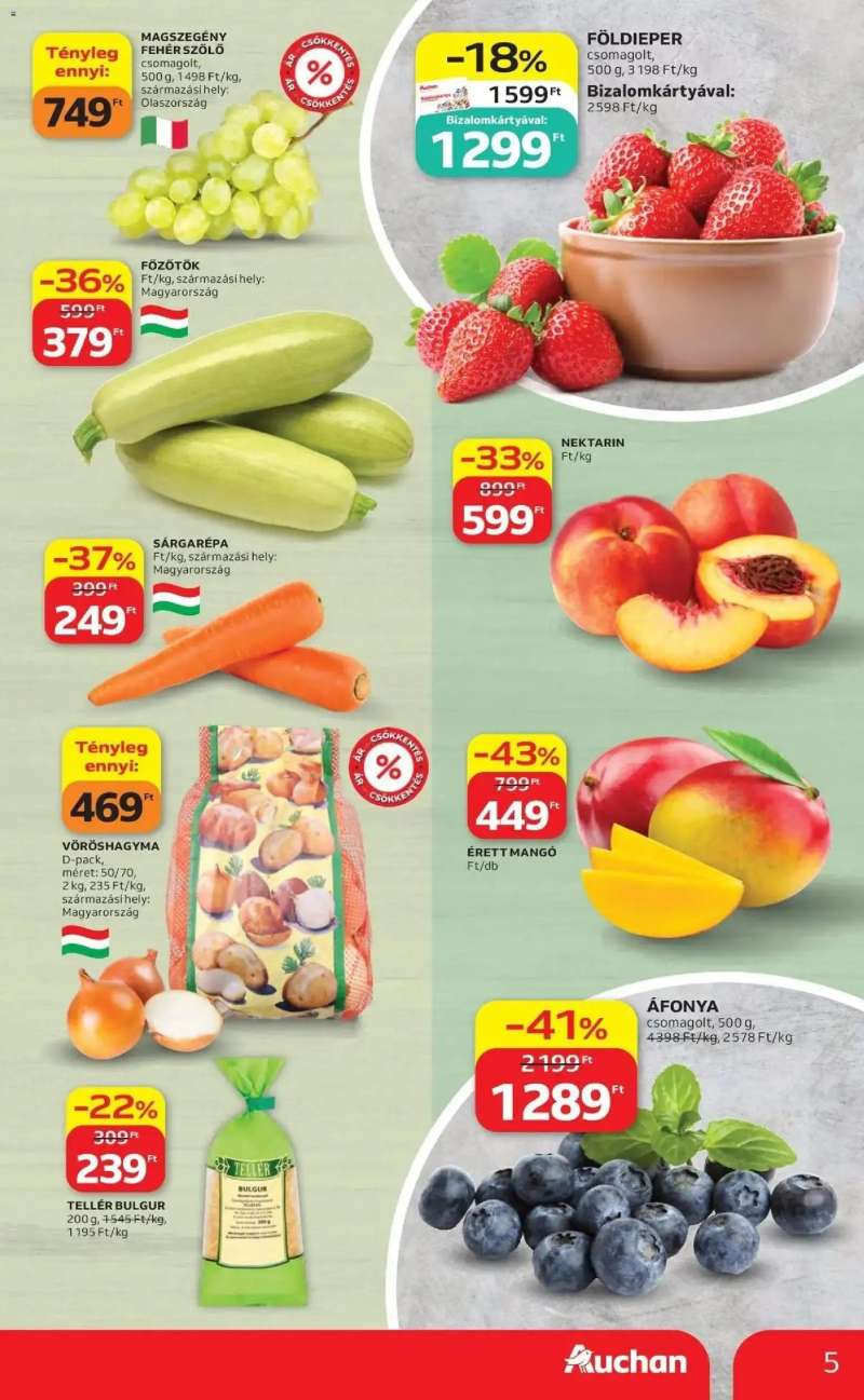 Auchan Auchan akciós újság Fót 5 oldal