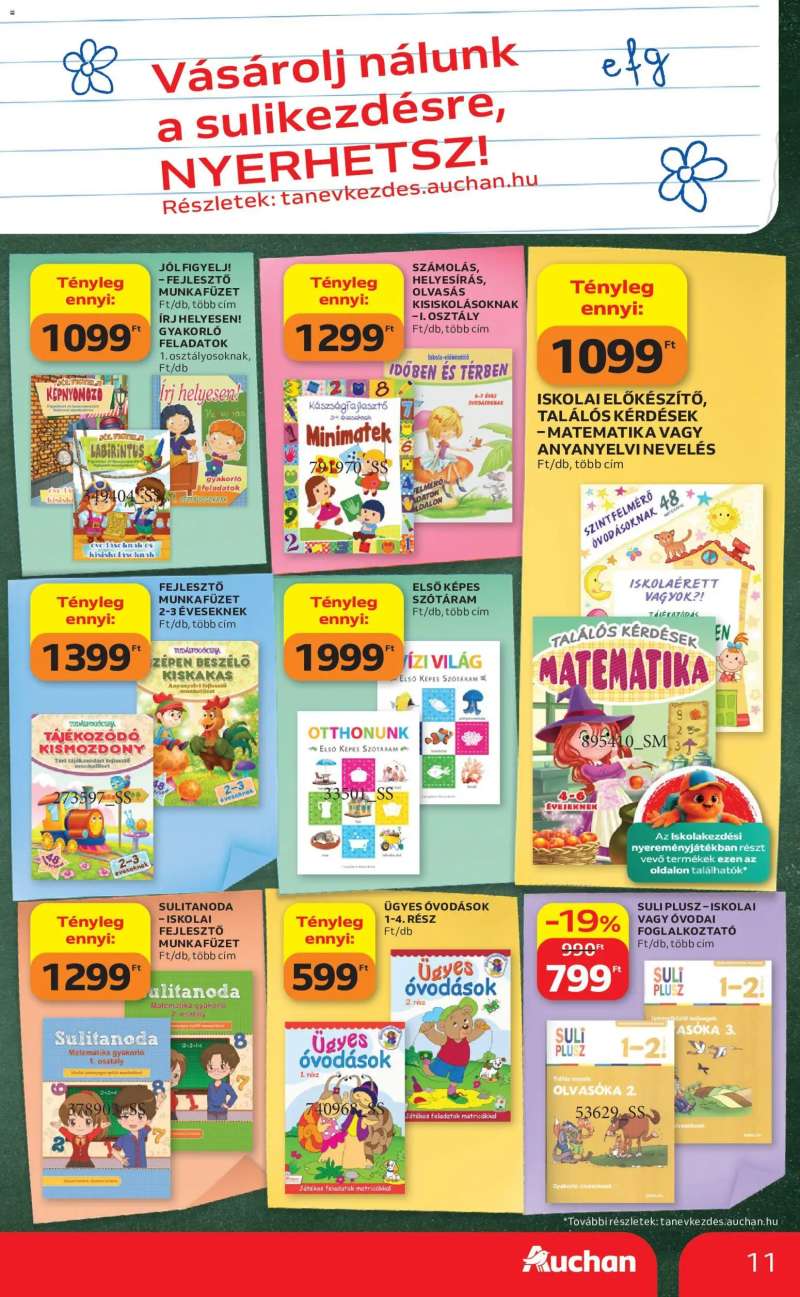 Auchan Auchan Iskolakezdés ajánlatok 11 oldal