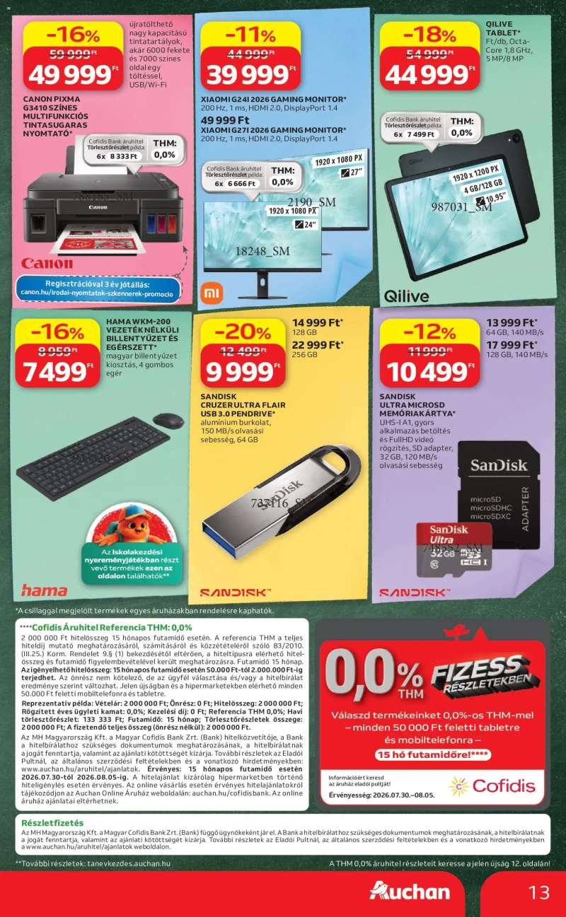 Auchan Auchan Iskolakezdés ajánlatok 13 oldal
