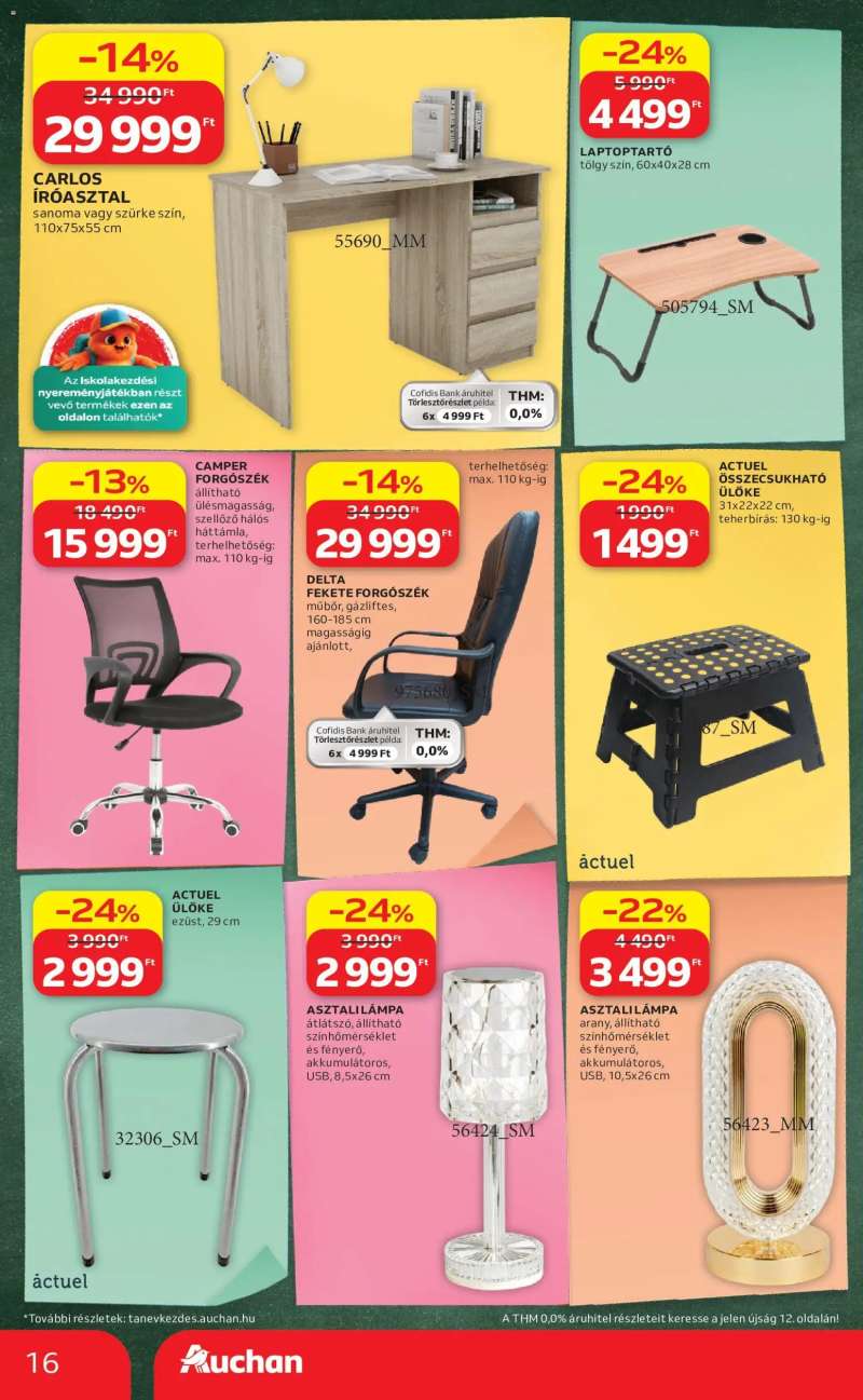 Auchan Auchan Iskolakezdés ajánlatok 16 oldal