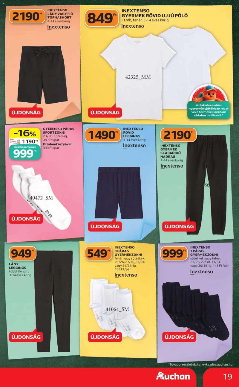 Auchan Auchan Iskolakezdés ajánlatok 19 oldal