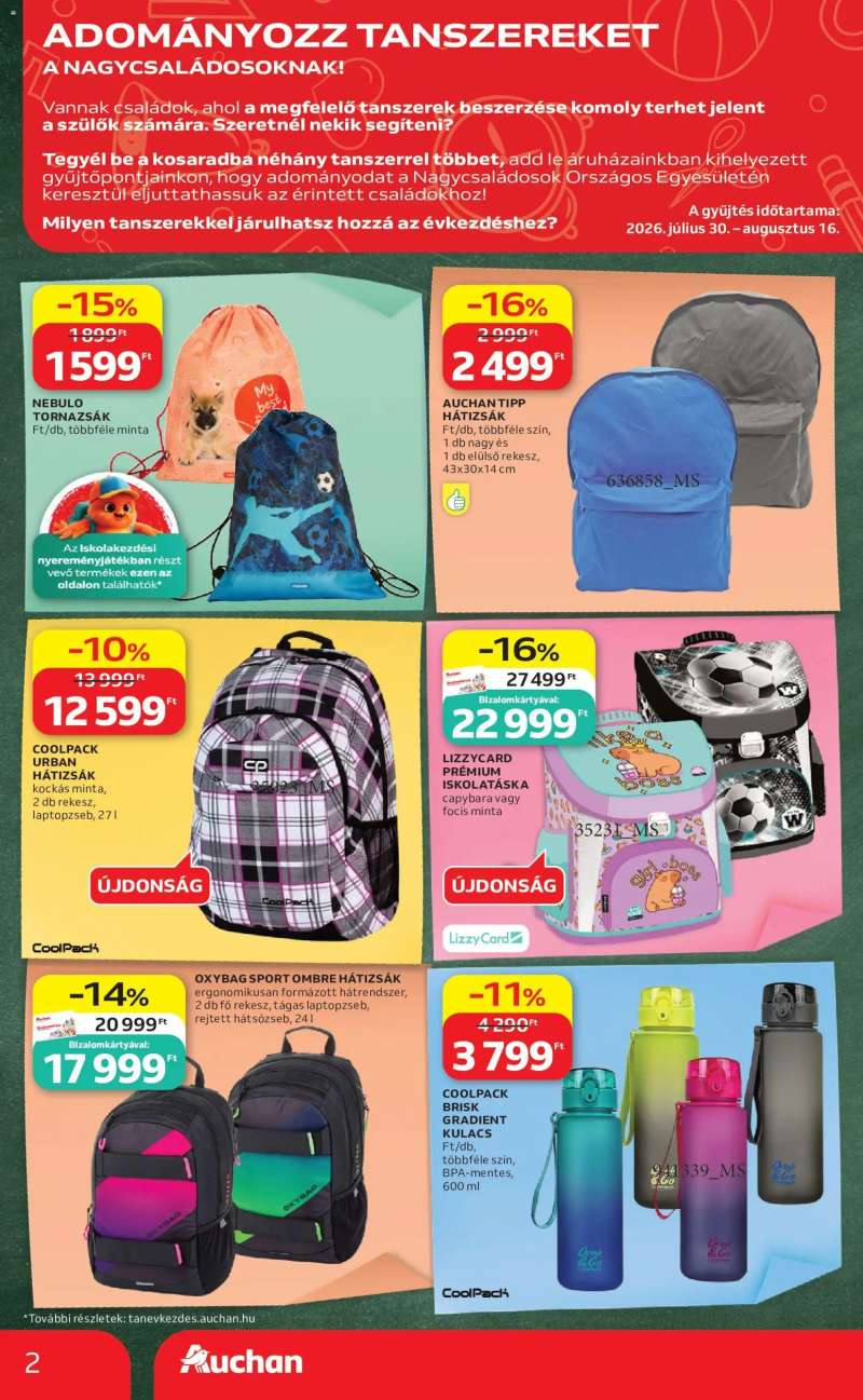 Auchan Auchan Iskolakezdés ajánlatok 2 oldal