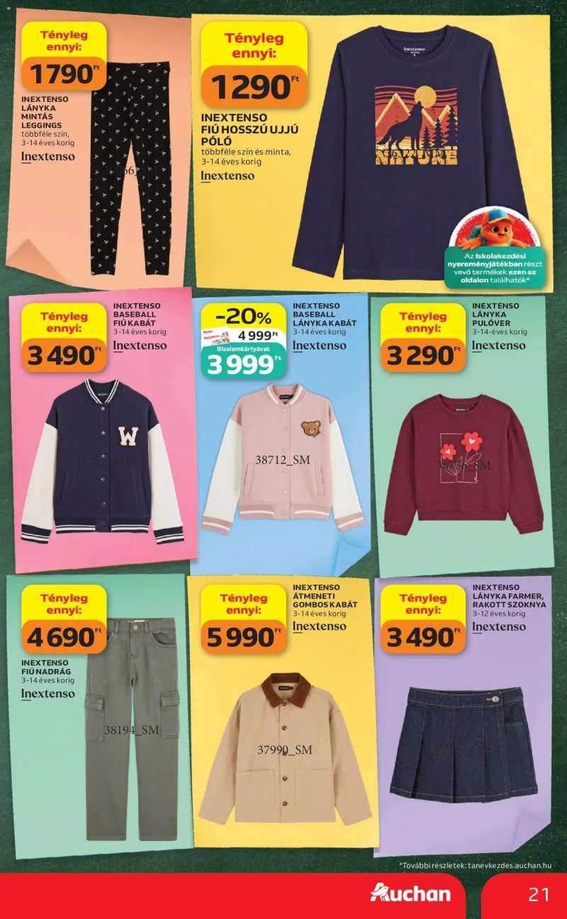 Auchan Auchan Iskolakezdés ajánlatok 21 oldal