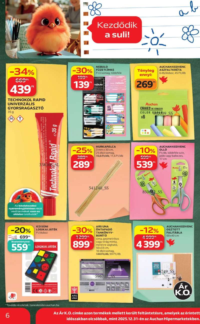 Auchan Auchan Iskolakezdés ajánlatok 6 oldal