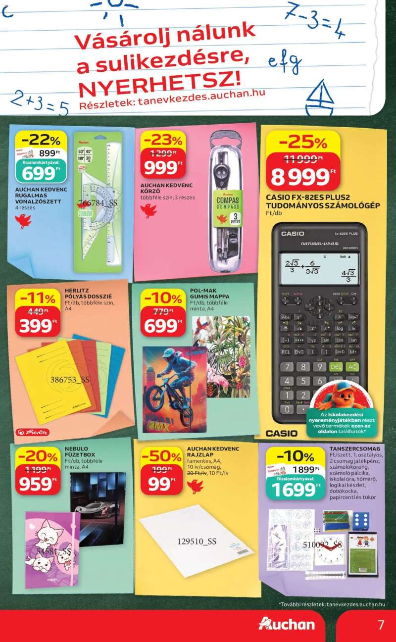 Auchan Auchan Iskolakezdés ajánlatok 7 oldal