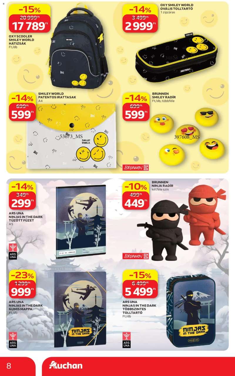 Auchan Auchan Iskolakezdés ajánlatok 8 oldal
