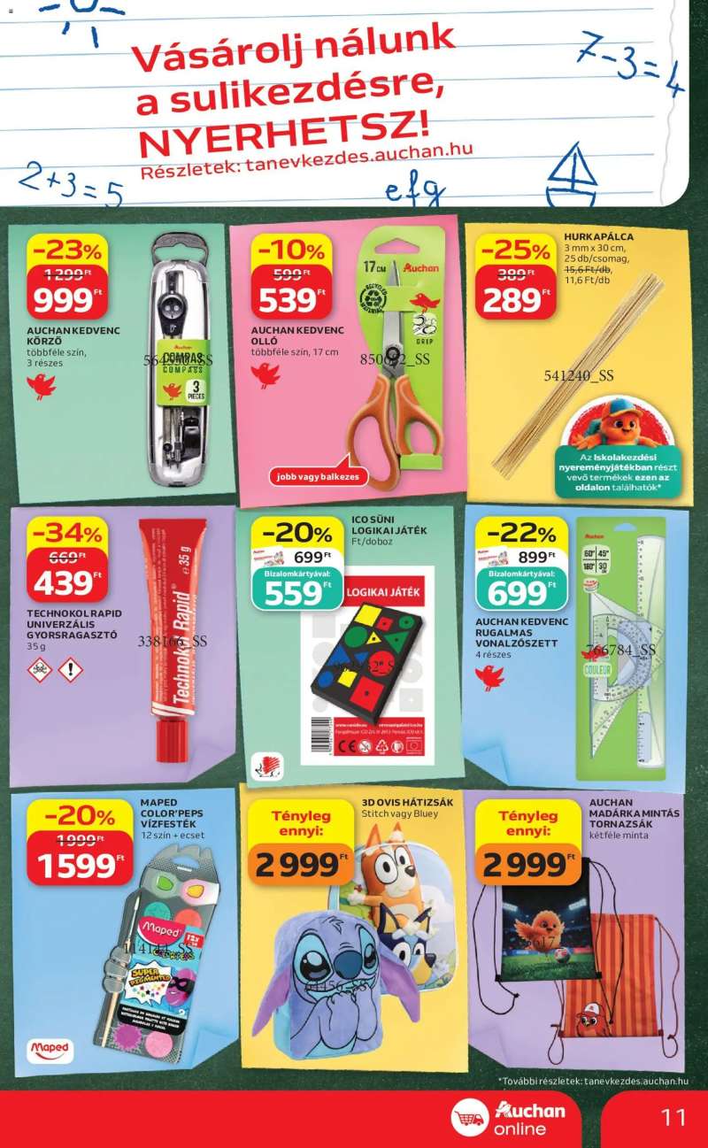Auchan Auchan Szupermarket akciós újság 11 oldal