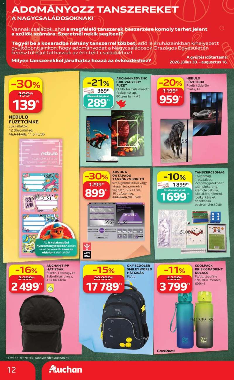 Auchan Auchan Szupermarket akciós újság 12 oldal