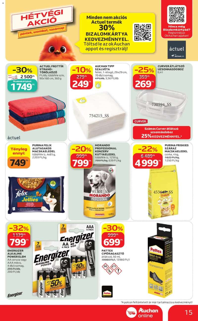 Auchan Auchan Szupermarket akciós újság 15 oldal