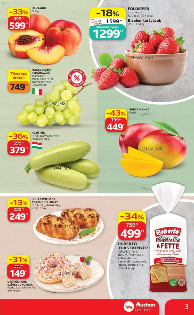 Auchan Auchan Szupermarket akciós újság 3 oldal