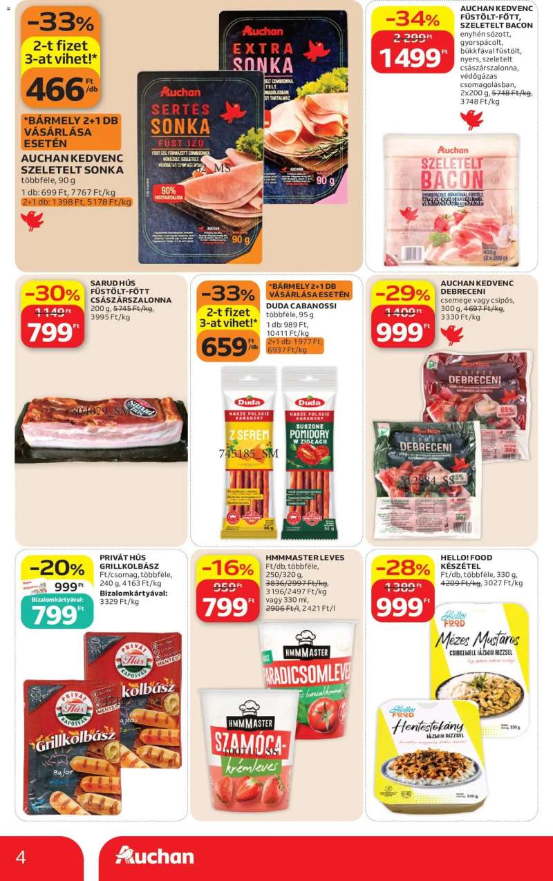 Auchan Auchan Szupermarket akciós újság 4 oldal