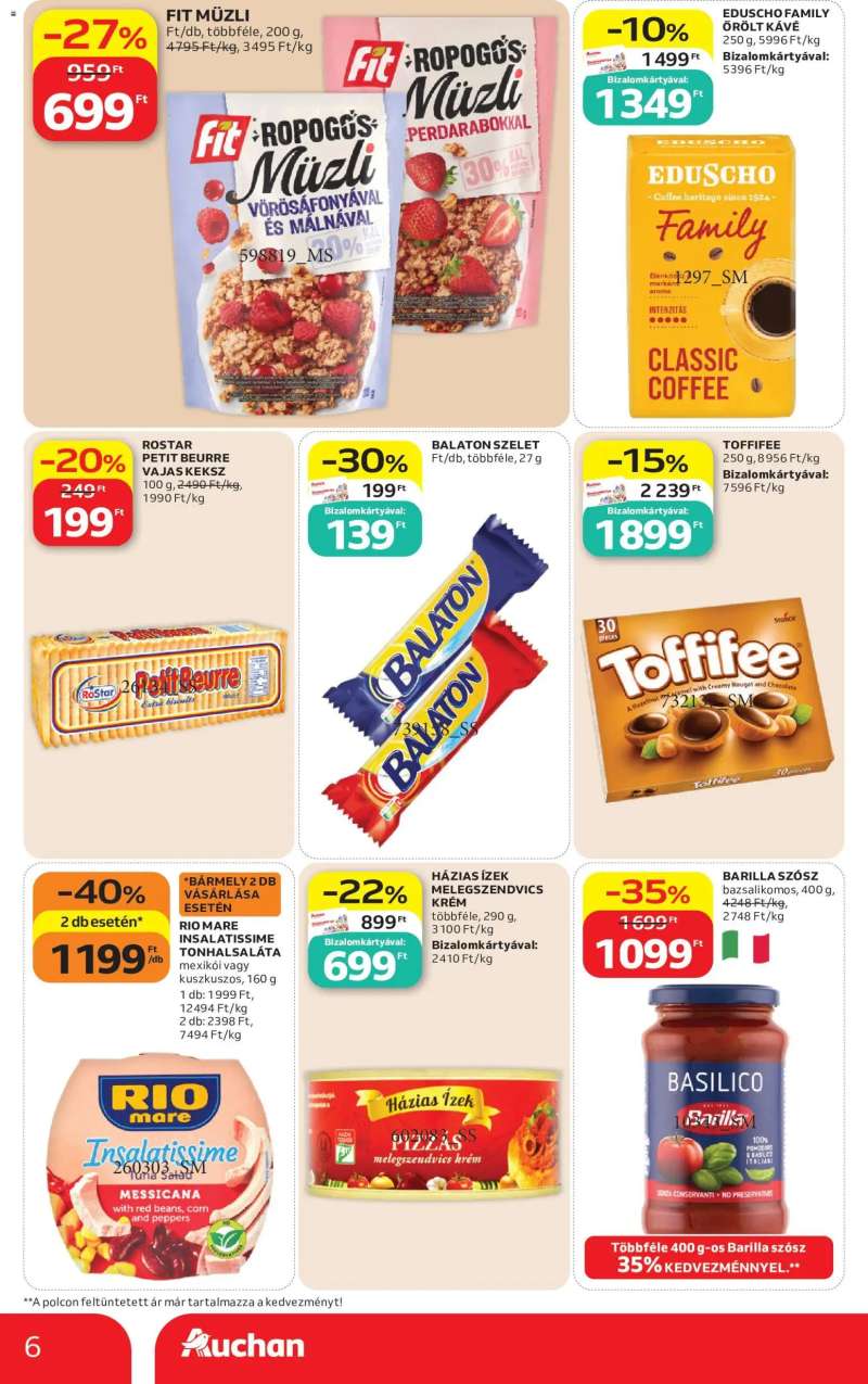Auchan Auchan Szupermarket akciós újság 6 oldal