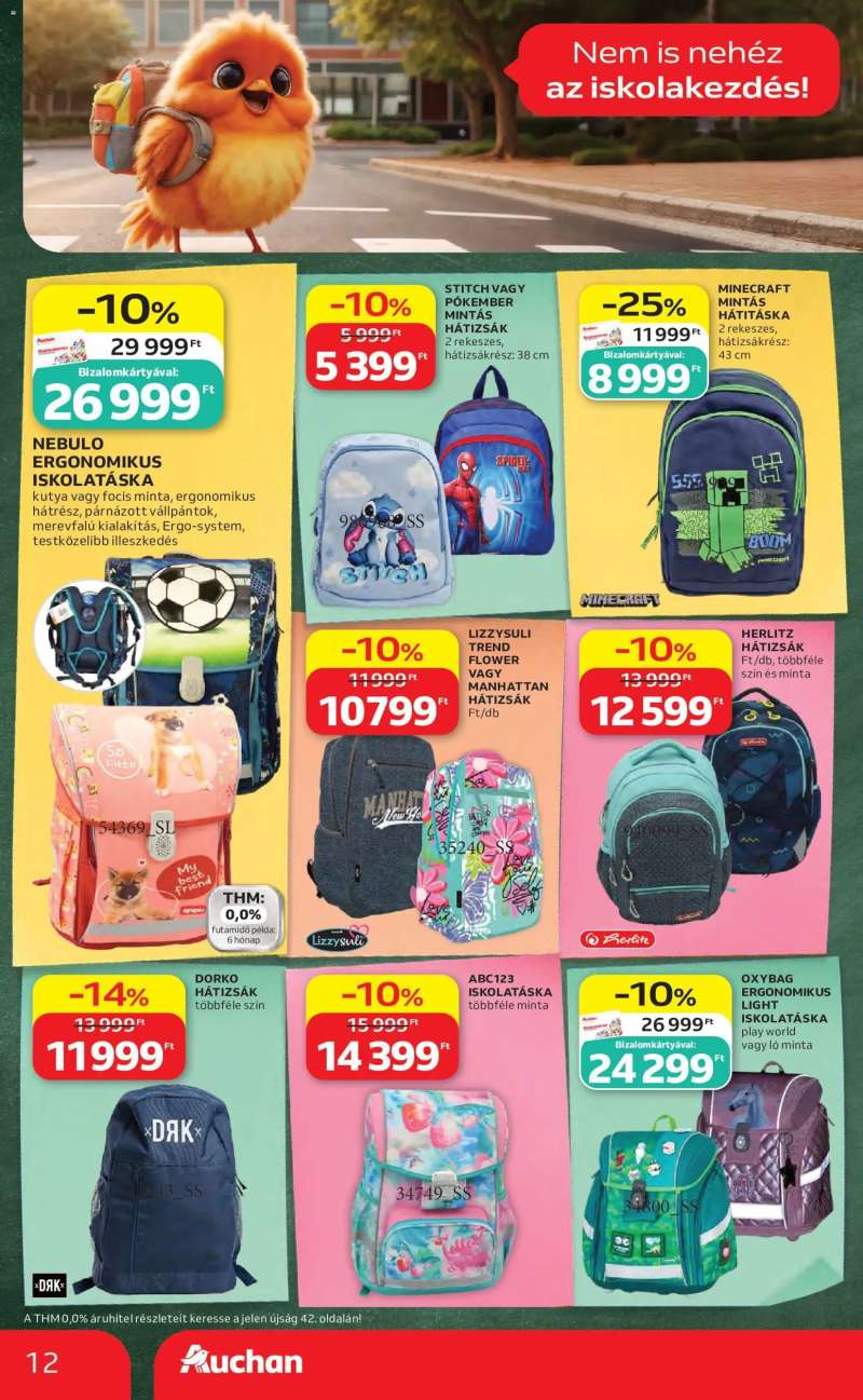 Auchan Auchan Iskolakezdés ajánlatok 12 oldal