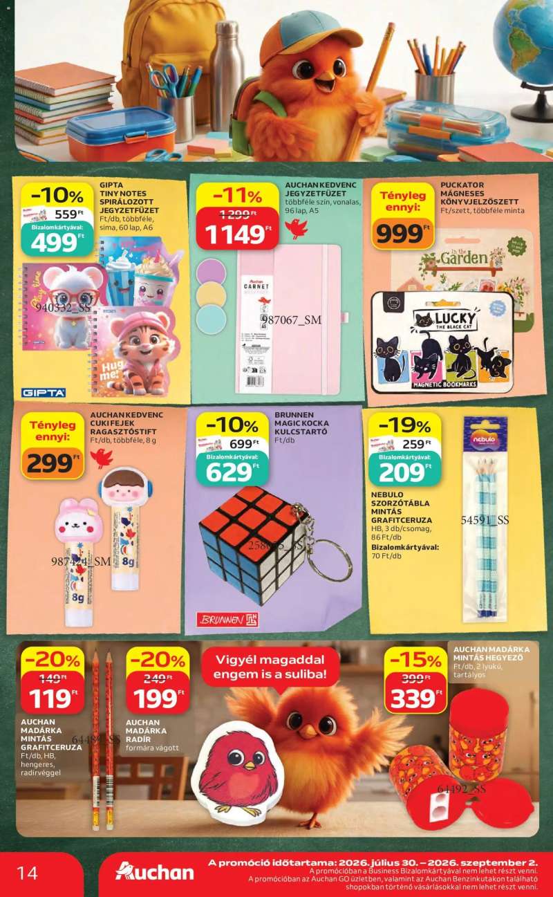 Auchan Auchan Iskolakezdés ajánlatok 14 oldal