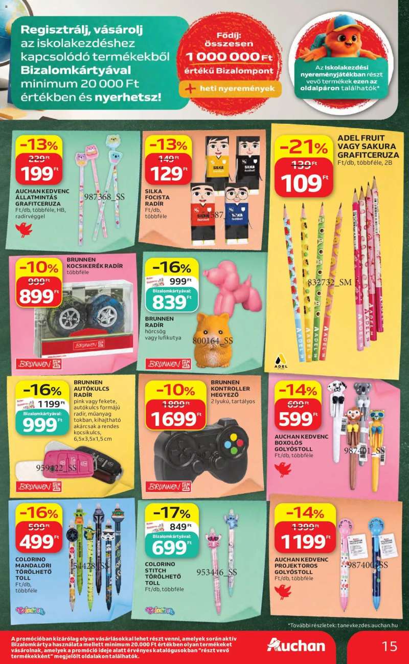 Auchan Auchan Iskolakezdés ajánlatok 15 oldal