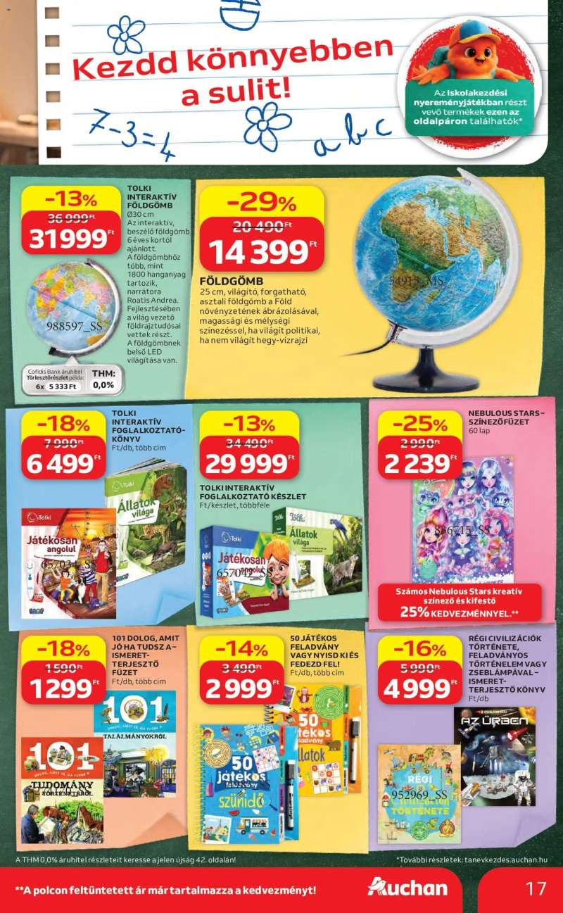 Auchan Auchan Iskolakezdés ajánlatok 17 oldal