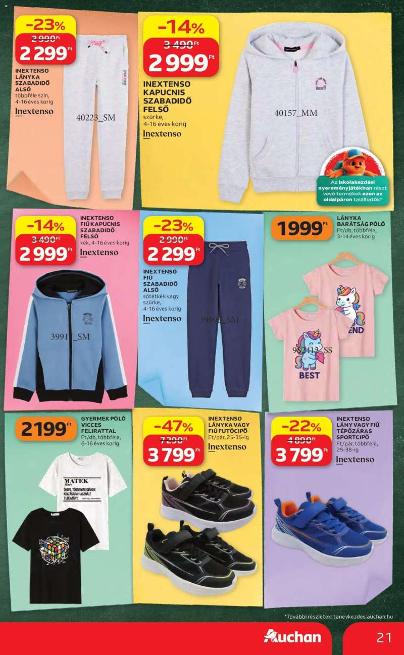 Auchan Auchan Iskolakezdés ajánlatok 21 oldal