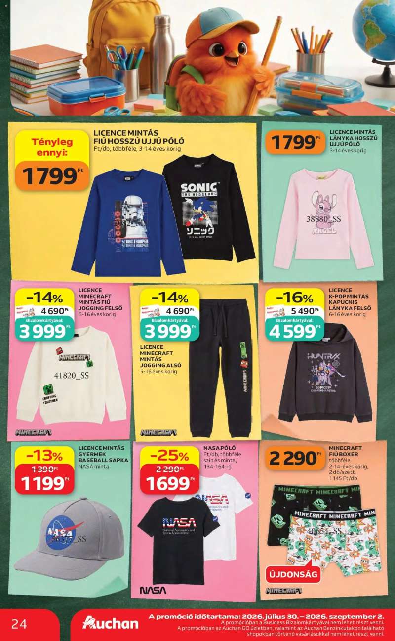 Auchan Auchan Iskolakezdés ajánlatok 24 oldal