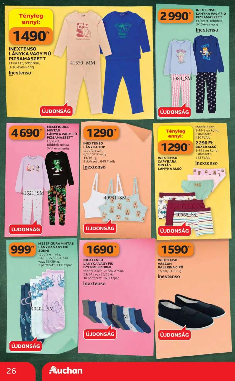 Auchan Auchan Iskolakezdés ajánlatok 26 oldal