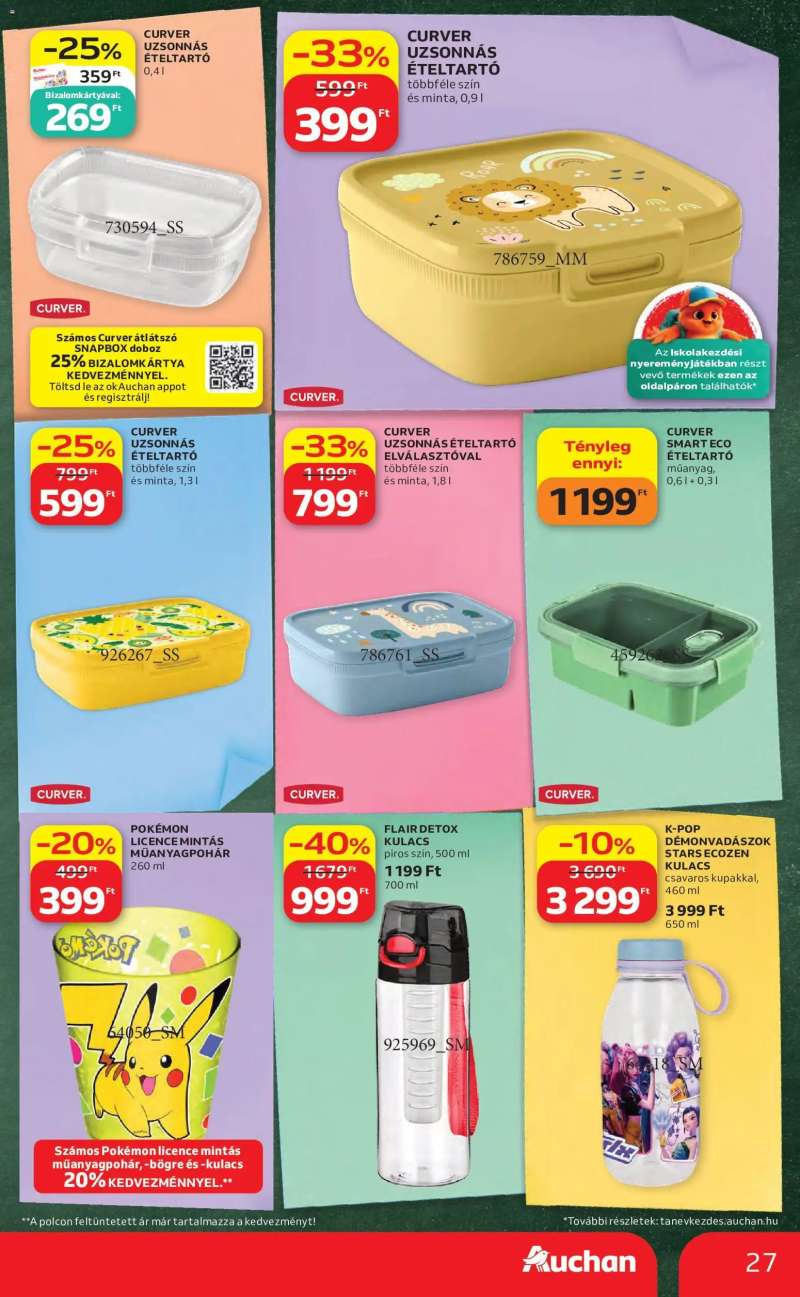 Auchan Auchan Iskolakezdés ajánlatok 27 oldal