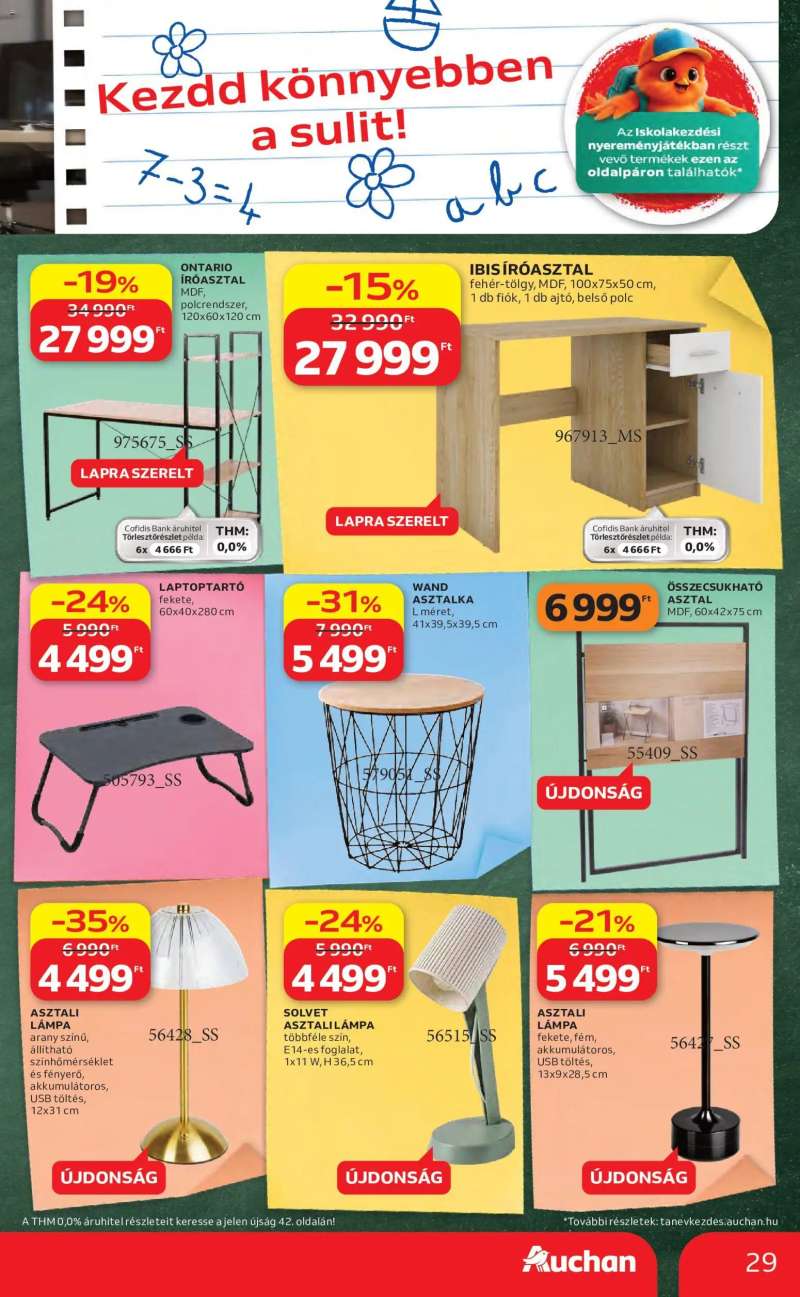 Auchan Auchan Iskolakezdés ajánlatok 29 oldal