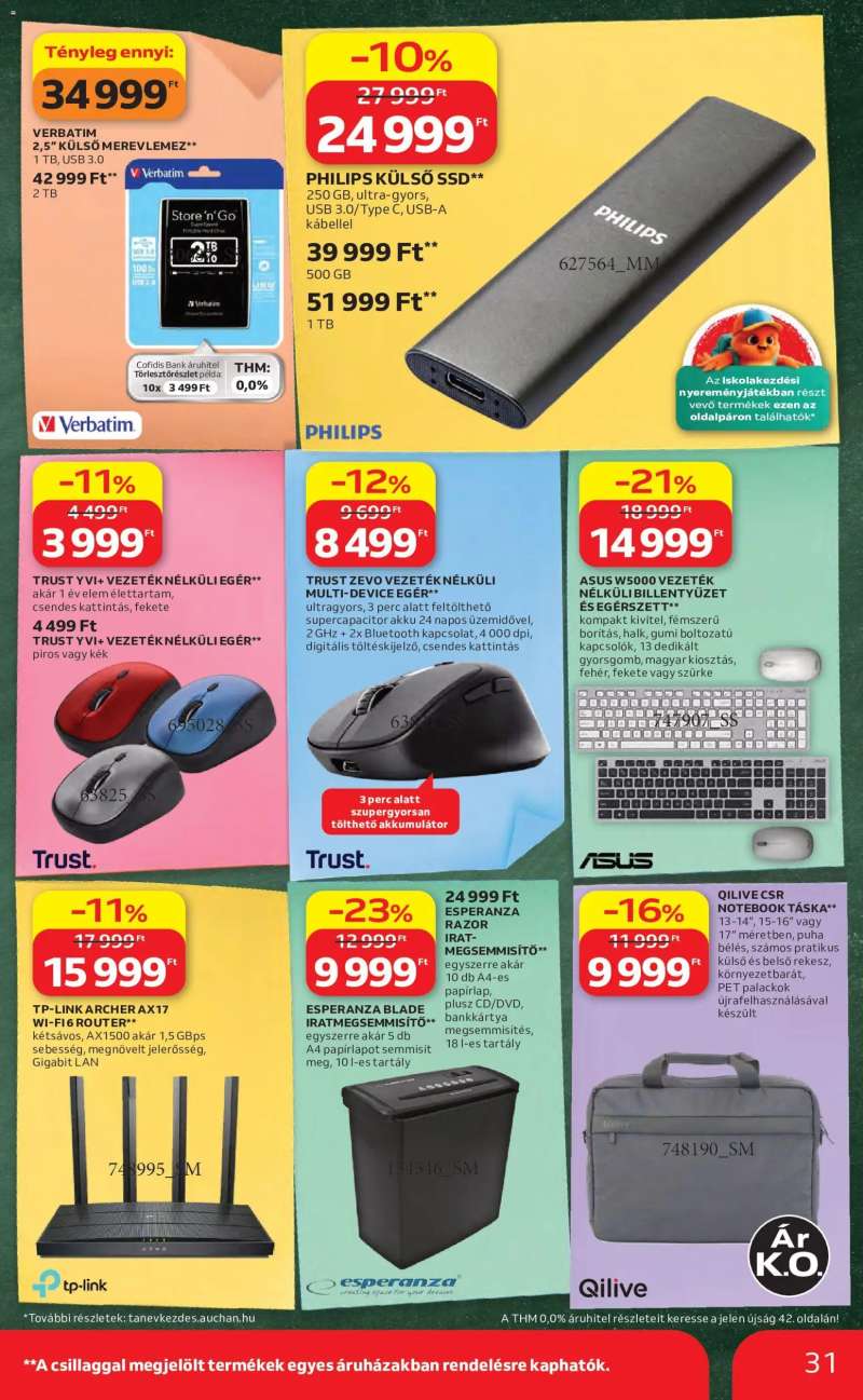 Auchan Auchan Iskolakezdés ajánlatok 31 oldal