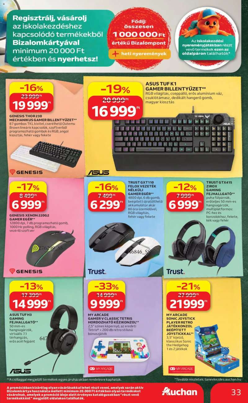 Auchan Auchan Iskolakezdés ajánlatok 33 oldal