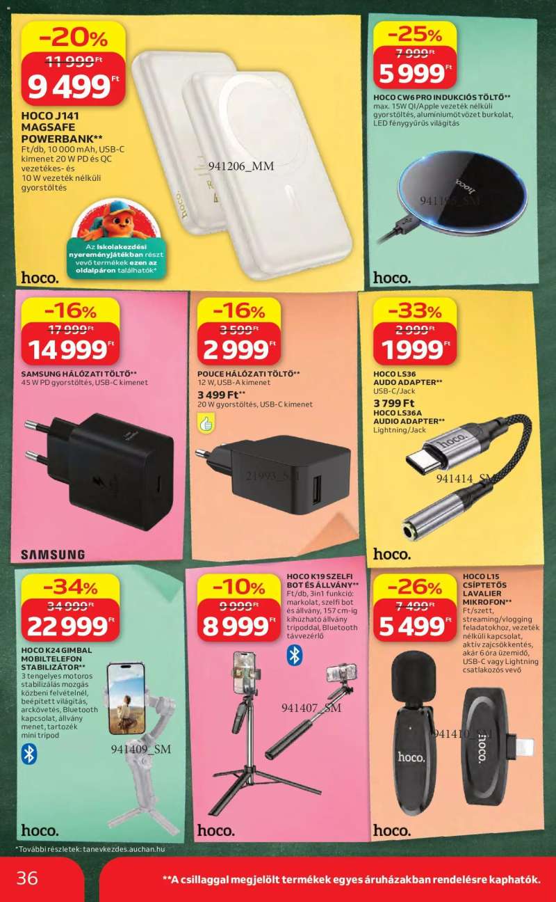 Auchan Auchan Iskolakezdés ajánlatok 36 oldal