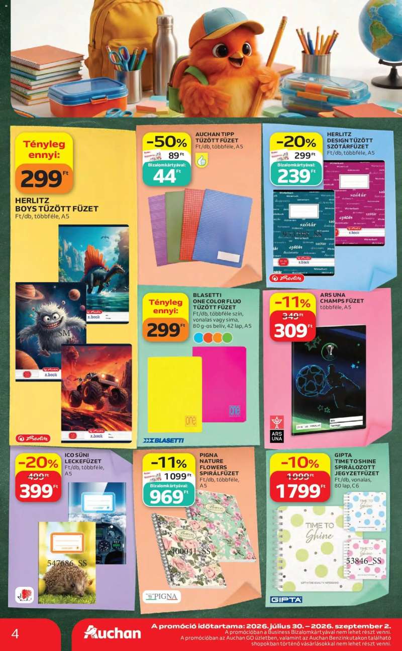 Auchan Auchan Iskolakezdés ajánlatok 4 oldal