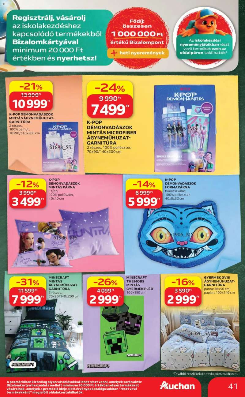 Auchan Auchan Iskolakezdés ajánlatok 41 oldal