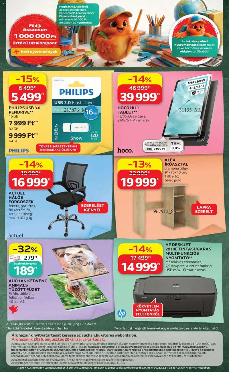 Auchan Auchan Iskolakezdés ajánlatok 44 oldal