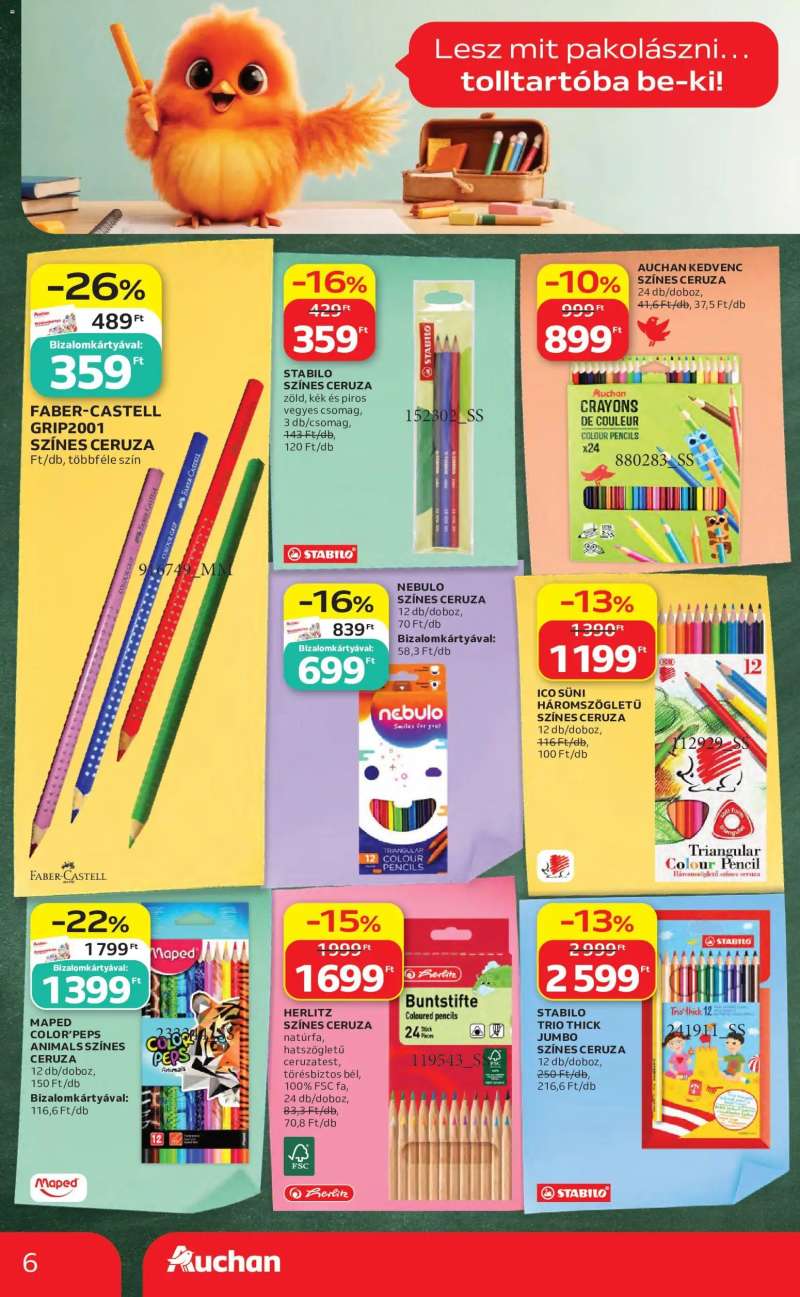 Auchan Auchan Iskolakezdés ajánlatok 6 oldal