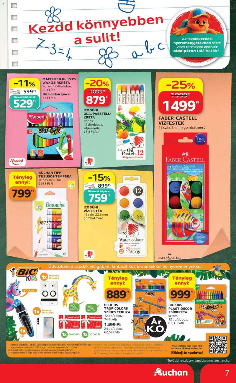 Auchan Auchan Iskolakezdés ajánlatok 7 oldal