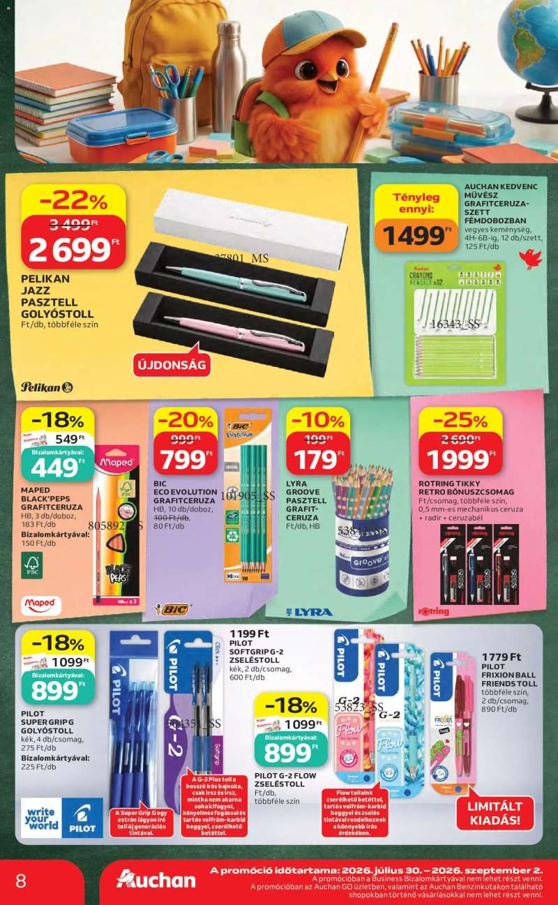 Auchan Auchan Iskolakezdés ajánlatok 8 oldal