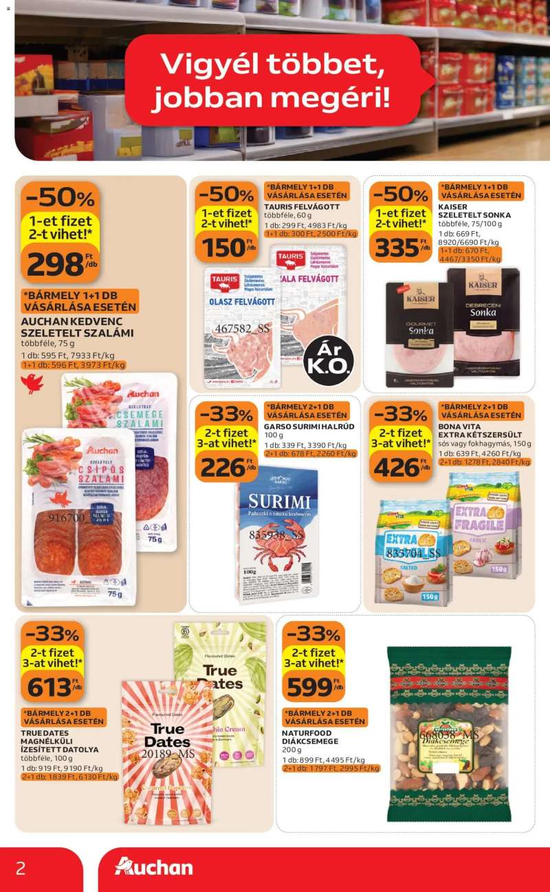 Auchan Auchan Mennyiségi kedvezmény ajánlataink 2 oldal