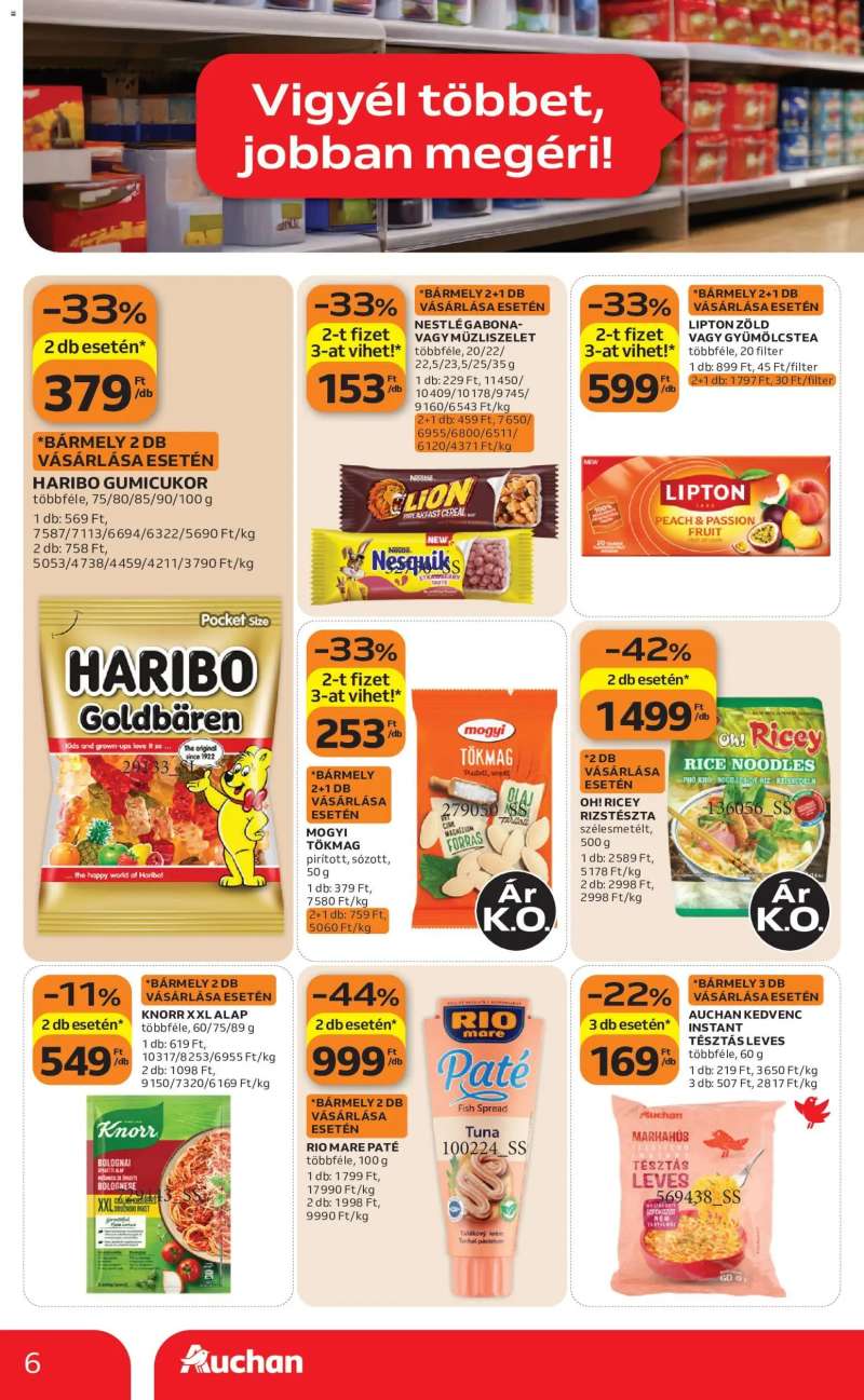 Auchan Auchan Mennyiségi kedvezmény ajánlataink 6 oldal