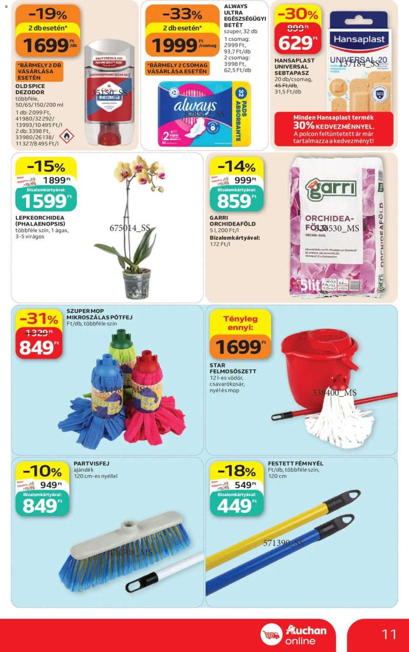 Auchan Auchan Szupermarket akciós újság 11 oldal