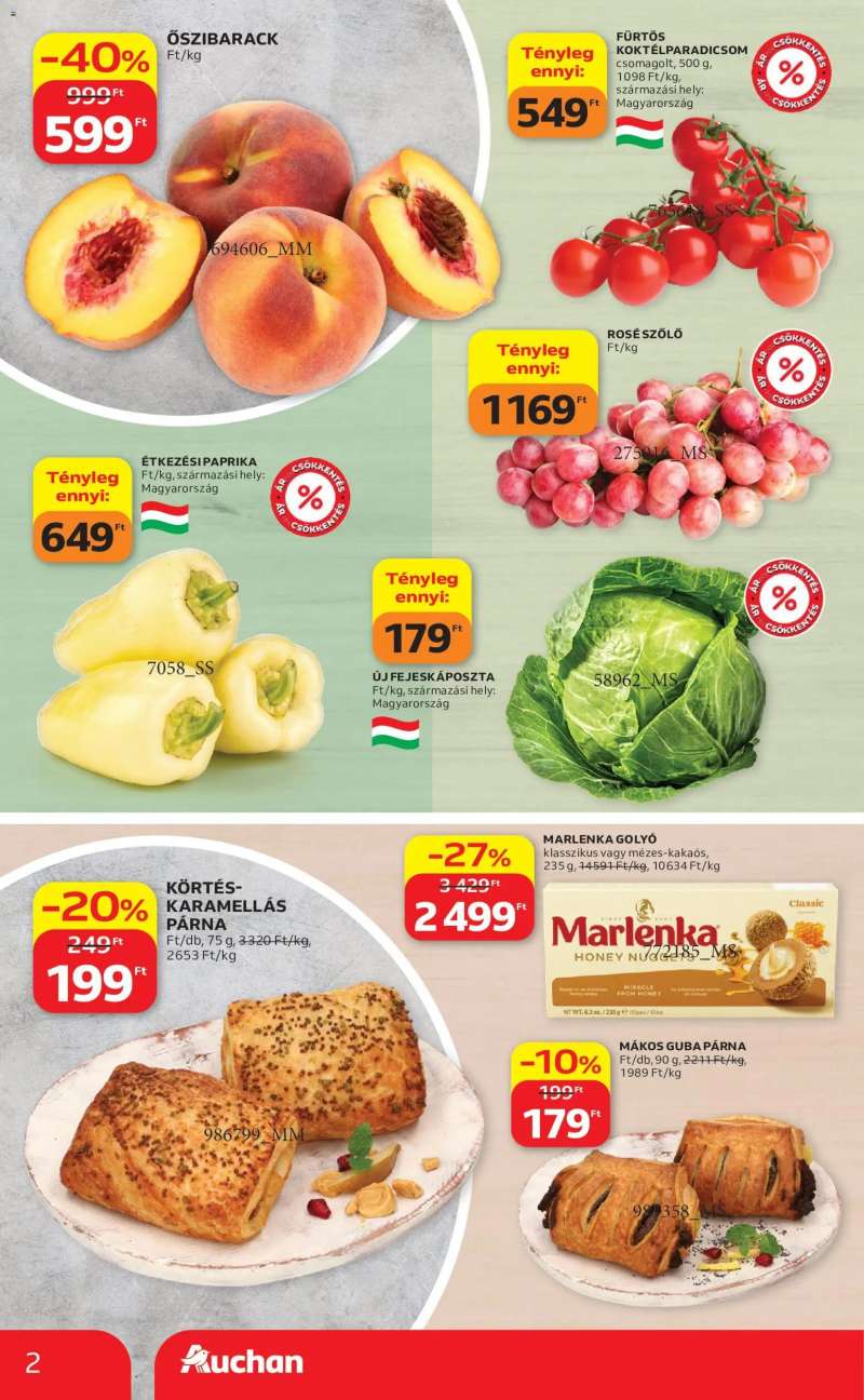Auchan Auchan Szupermarket akciós újság 2 oldal