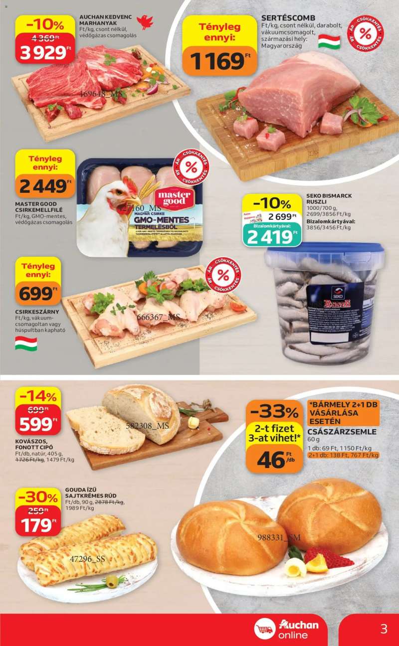 Auchan Auchan Szupermarket akciós újság 3 oldal
