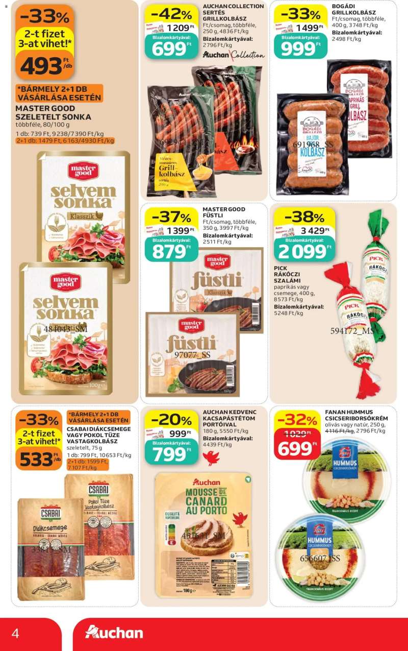 Auchan Auchan Szupermarket akciós újság 4 oldal