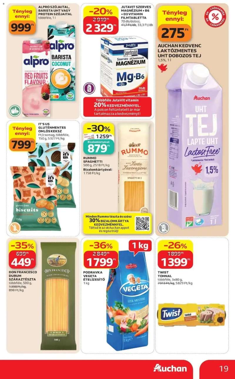 Auchan Auchan újság érvényessége 2026.08.12 -ig 19 oldal
