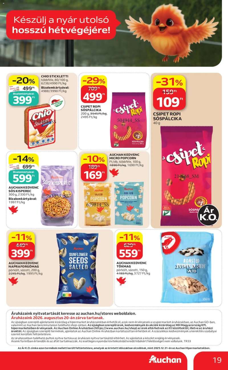 Auchan Auchan Grill ajánlatok 19 oldal