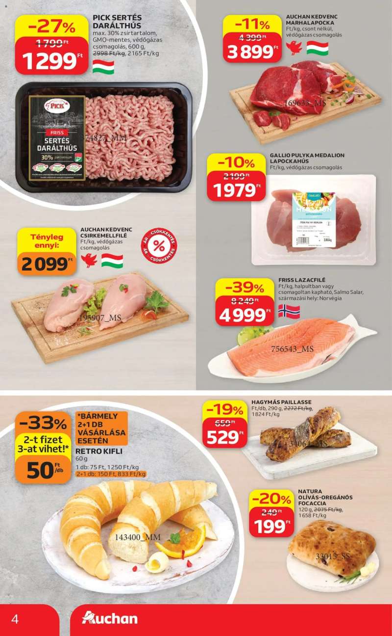 Auchan Auchan Szupermarket akciós újság 4 oldal