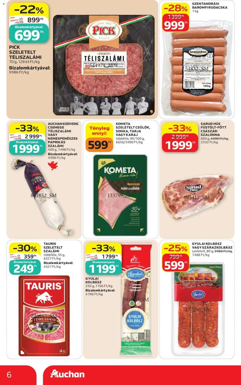 Auchan Auchan Szupermarket akciós újság 6 oldal