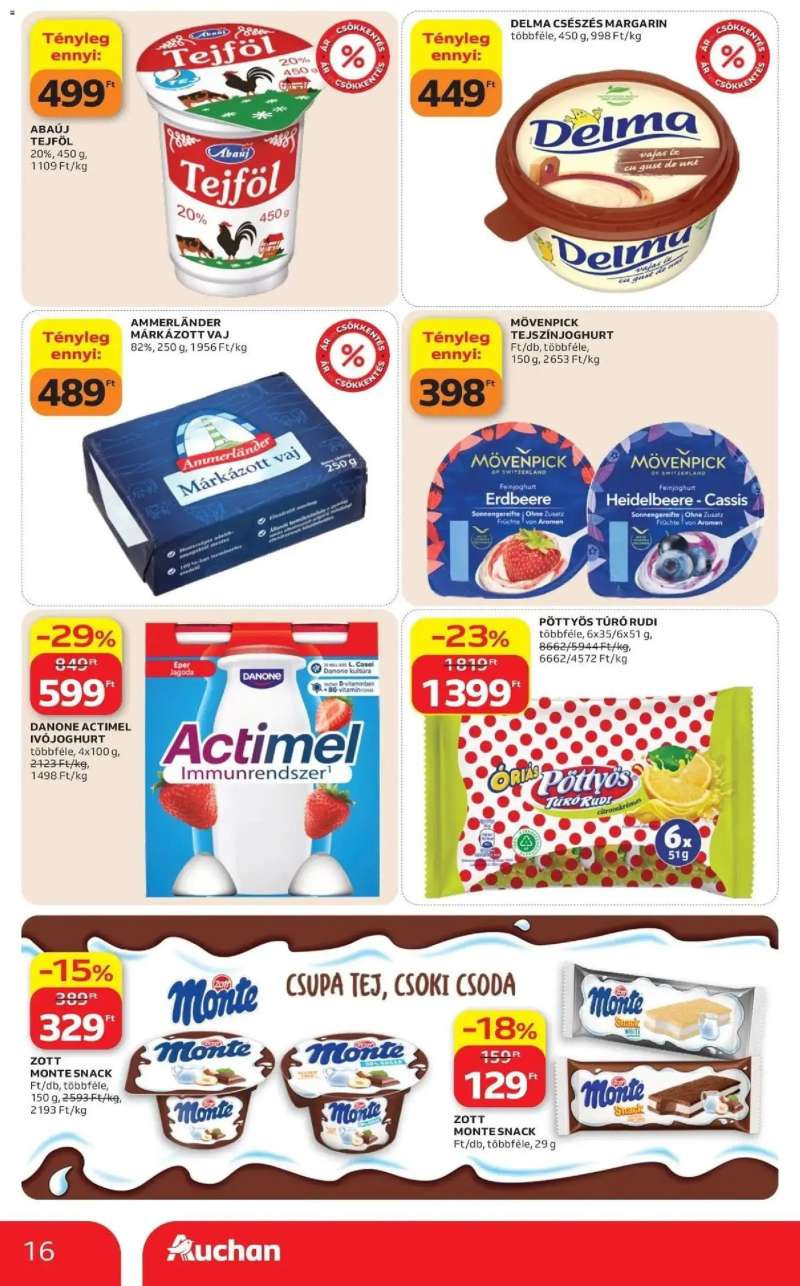 Auchan Auchan újság érvényessége 2026.08.19-ig 16 oldal