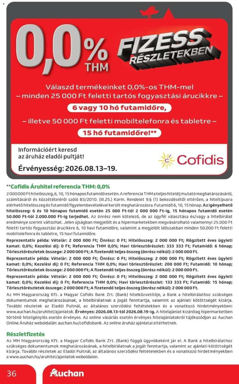 Auchan Auchan újság érvényessége 2026.08.19-ig 36 oldal